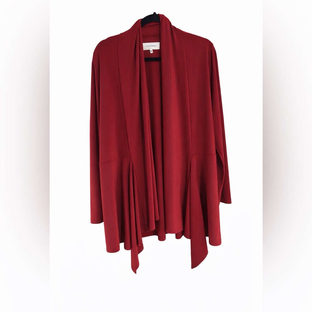 Stylefinder Red Drape Cardigan XL